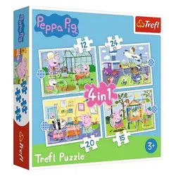 Trefl 4u1 puzzle Peppa Pig 