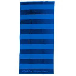 Essenza Bath prugasti ručnik za plažu - plavi, 85x180 cm 