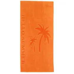 Essenza Bath jednobojni ručnik za plažu - Palma,  narančasti, 85x180 cm 
