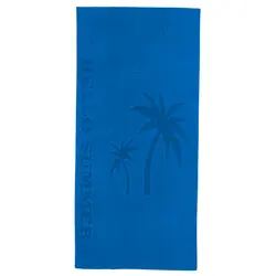 Essenza Bath jednobojni ručnik za plažu - Palma,  plavi 85x180 cm 