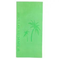 Essenza Bath jednobojni ručnik za plažu - Palma,  zeleni 85x180 cm 