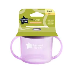 Tommee Tippee “essential first cup“  šalica s preklopnim usnikom i poklopcem, 190 ml  - Roza