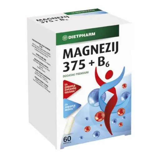 Magnezij 375 + B6 kapsule, 60 komada